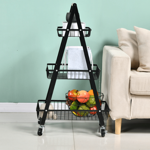 Perfect Dealz 3 Tier Fruit Vegetable Storage Rack with Wheels