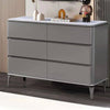 Modern Grey 6 Drawer Storage Chest featuring a sleek design and six spacious drawers for organized storage.