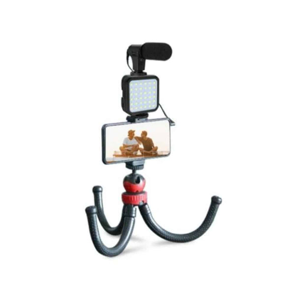 Perfect Dealz Vlogging Kit with Led Light Microphone and Tripod KIT
