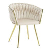 Perfect Dealz Modern Velvet Dining Chair with Gold Legs