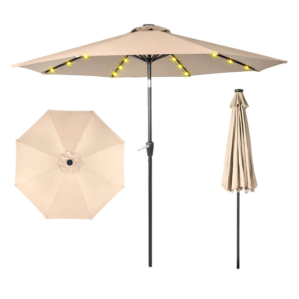 Perfect Dealz Outdoor Patio Table Umbrella with LED Light