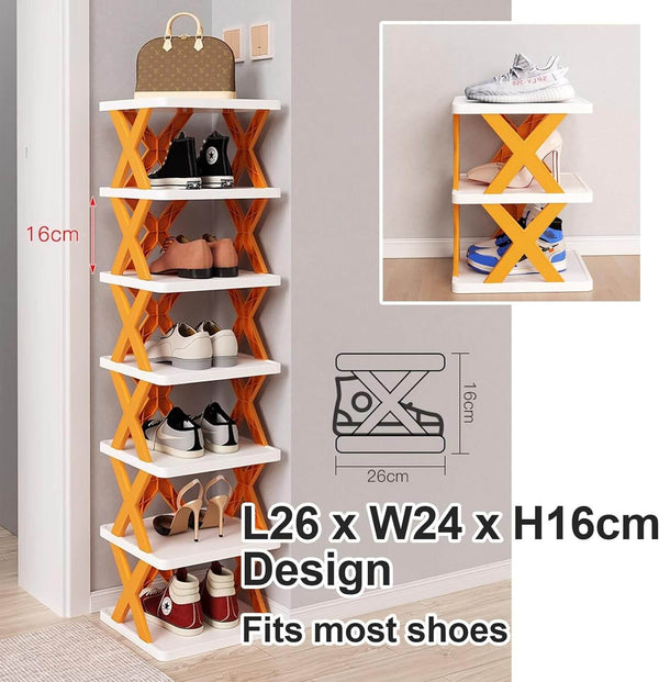 Perfect Dealz 6 Tier Shoe Stackable Storage Rack Organizer