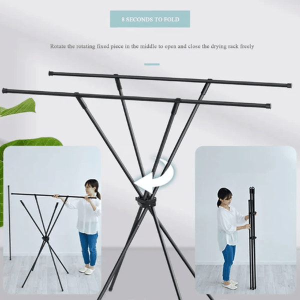 Perfect Dealz Foldable X-Shaped Indoor Clothes Drying Rack