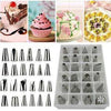 Cake Decorating Nozzle Set 24 pcs featuring various nozzles used for decorating cakes and cupcakes.
