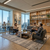Mason Industrial Executive Office Couch in a modern office setting with professionals discussing and working.
