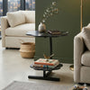 Modern Marble 2 Tier Flower Side Table