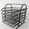 5-Tier Metal Mesh Desk File Organizer