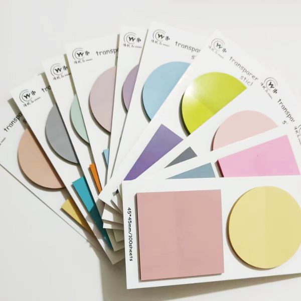 50-Sheet Transparent Sticky Note Pads
