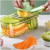 Multifunctional Vegetable Chopper in use, slicing and dicing various vegetables for efficient meal prep.