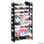 Stackable Shoe Rack – Holds Up to 30 Pairs, displaying various types of shoes neatly organized on multiple shelves.
