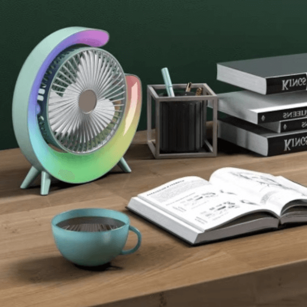 Perfect Dealz Colorful Marquee USB Rechargeable Fan