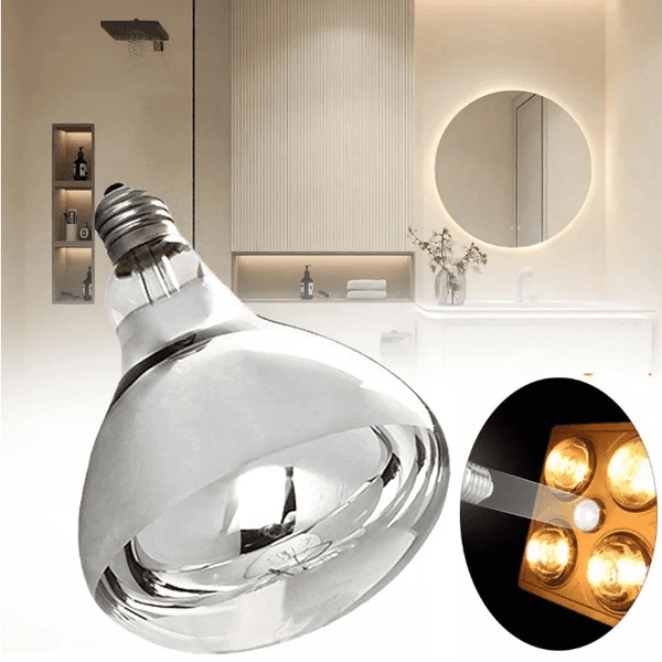 Perfect Dealz 4 Bulbs Infrared Bathroom Heating Lamp with Base
