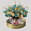 Perfect Dealz Round Golden Metal Mirror Tray large Size