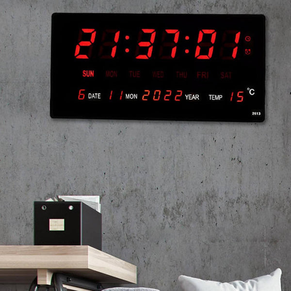 Perfect Dealz LED Digital Wall Calendar Clock Medium