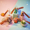 Hoppers PVC and Silicone 3D Animal Keychain assortment with vibrant designs on colorful background.