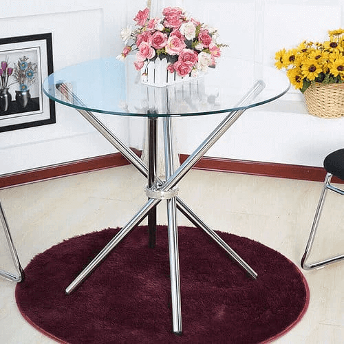 Perfect Dealz Clear View Round Glass Dining Table