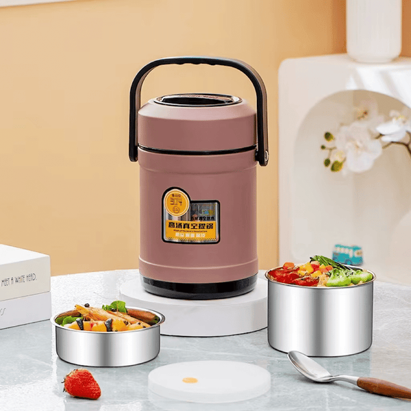 Perfect Dealz Vacuum Insulated Thermos Lunch Bento Box 2.0L