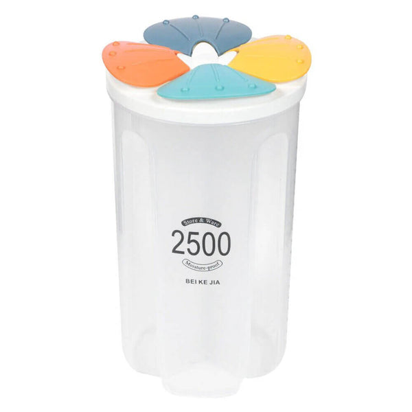 Perfect Dealz 4 Compartment Plastic Cereal Dispenser Jar