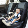 Baby sitting comfortably in a car seat with a Breathable Anti-Slip Baby Car Seat Cushion, ensuring safety during travel.