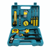 16-Piece Compact Home Repair Tool Kit featuring essential tools in a portable carrying case.