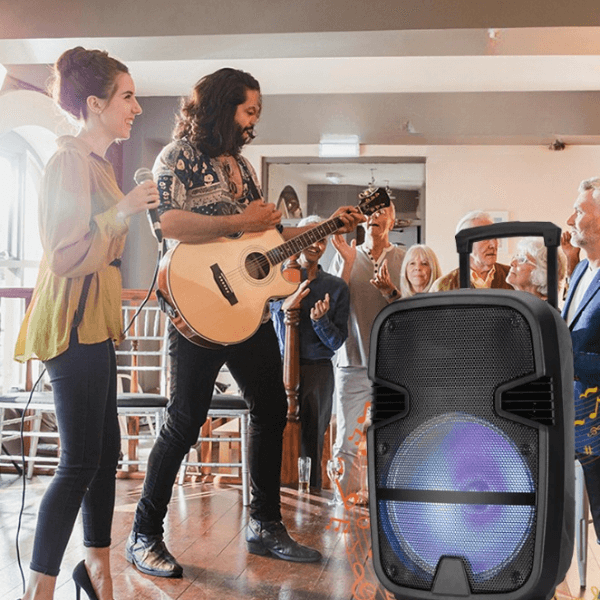 Perfect Dealz 12 Inch Portable DJ Speaker with Mic and Remote