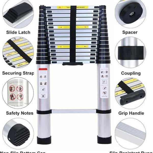 4.1 Meter Telescopic Straight Ladder image 4