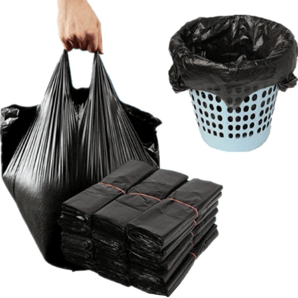 10x100pcs Midi Black Plastic Bags image 2
