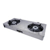 2 Burner Stainless Steel Gas Stove with Hose and Regulator image 1