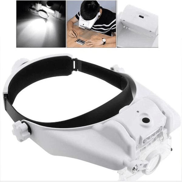 3 in 1 LED Head Mounted Magnifier for Crafts and Repairs image 1