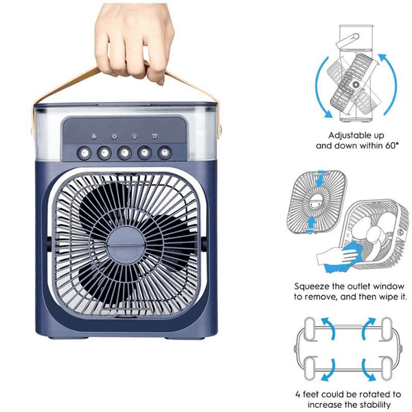 Perfect Dealz 7 Colours LED Portable Air Cooler Fan Medium