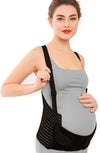 Adjustable Maternity Support Belly Band worn by a pregnant woman for back support and comfort.
