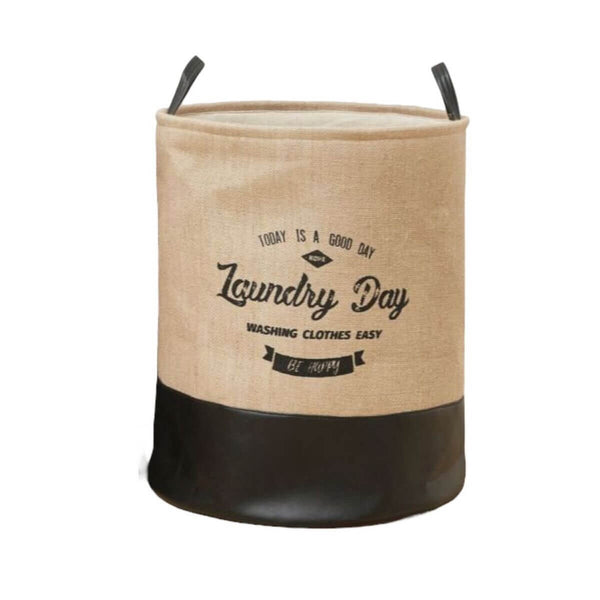Cylindrical Laundry Basket Storage Bin image 1