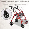 All‑Purpose Foldable Mobility Wheelchair with Attendant Push Handles