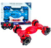 5-Way 2.4G RC Torsion Car Receiver Board with red stunt car and remote control.