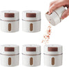 Magnetic Stainless Steel Spice Storage Box with spice being poured from container.