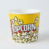 Extra Large Retro-Style Popcorn Bucket with classic yellow design and popcorn graphics for home movie nights.