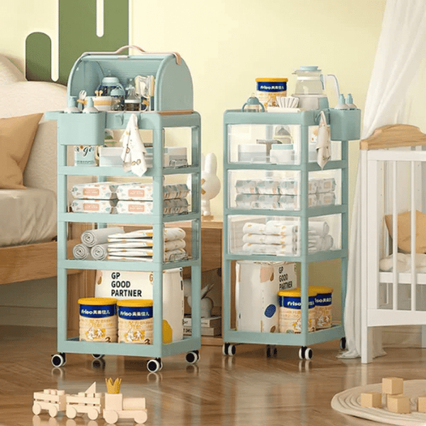 4-Tier Nursery Storage Rack for Newborn Items image 5