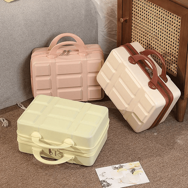 Perfect Dealz Vintage Hard-Shell Portable Toiletry and Makeup Organizer Travel Case