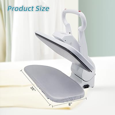 1200W Digital Steam Iron Press with Screen showing product size and large pressing plate dimensions.