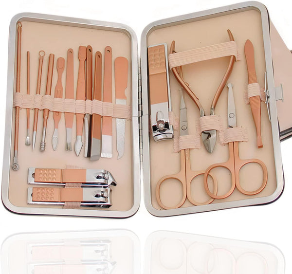 18-Piece Stainless Steel Manicure and Pedicure Set