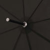 Curved Handle Automatic Rain Umbrella interior view showcasing the black fabric and central pole.
