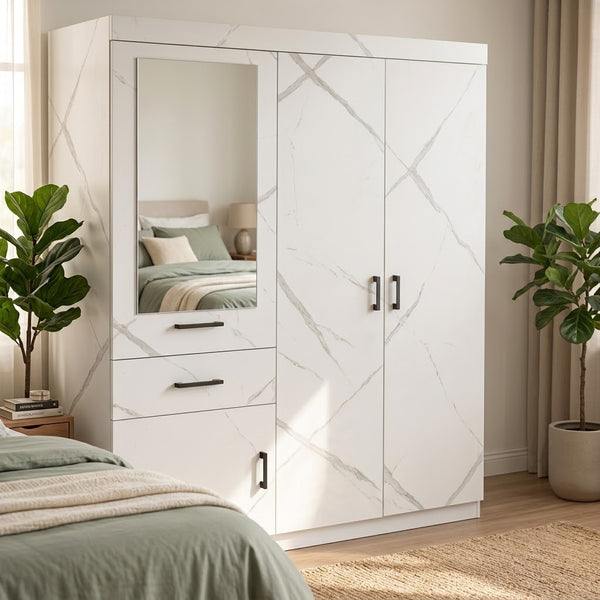 3-Door Freestanding Wardrobe