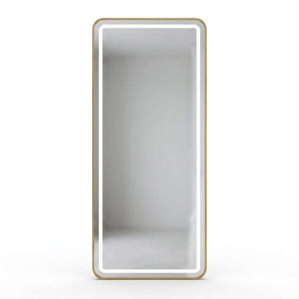 Full Length LED Backlit Wall Mounted Mirror with slim profile and bright illumination.