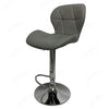 White Shell Bar Stool with Gas Lift and Chrome Base