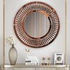 Perfect Dealz Elegant Crystal Teardrop Round Wall Mirror