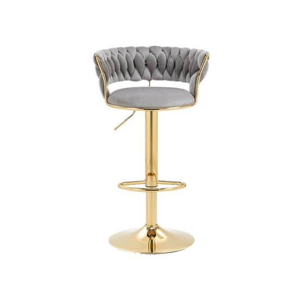 Velvet Swivel Luxury Bar Stool image 3