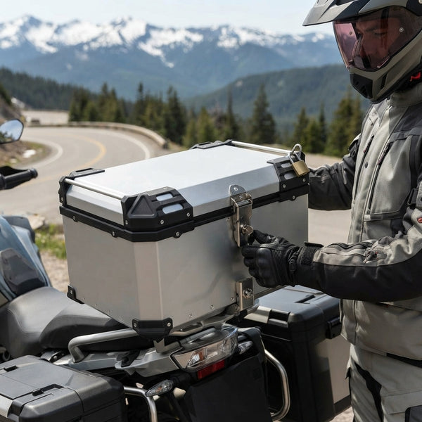 65L Motorcycle Aluminum Alloy Top Box Tail Case