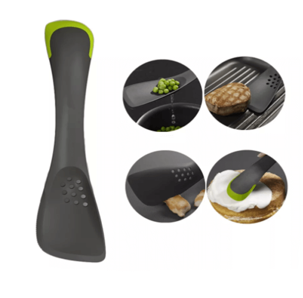 5 in 1 Spatula with multiple cooking functions including slotted and solid turner for versatile kitchen tasks.