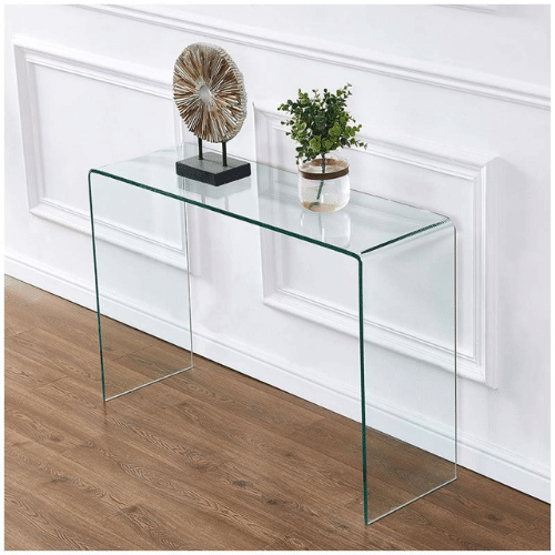 Perfect Dealz Crystal Clear Glass Console Accent Table