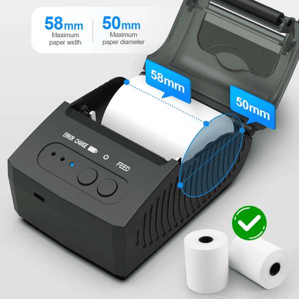 Perfect Dealz Portable USB Bluetooth Thermal Receipt Printer